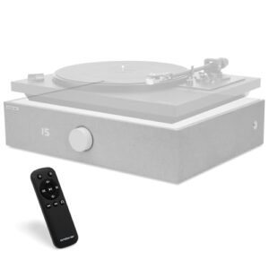 Andover Audio SpinBase MAX 2 Premium Speaker System – Bluetooth Streaming, Phono Pre-Amp, Capacitive Controls, IsoGroove Technology, Ideal for Turntables, Home Theater, and Hi-Fi Sound Setup – White