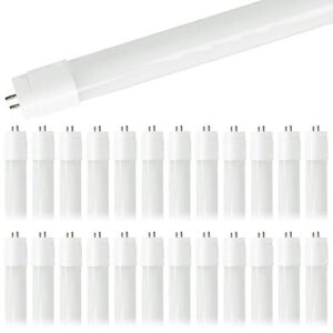 GoodBulb 4 Foot LED Tube 17 Watt T8 Medium Bi-Pin Base 5000K Daylight High Output 2400 Lumens 83 CRI Type A Plug & Go Car Dealership Lighting 25 Pack