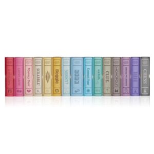 WS Game Company Collection of 15 Vintage Bookshelf Board Games Including Scrabble, Monopoly, Clue, Yahtzee, Chess, Boggle, Candy Land, Connect Four, & Sorry! – Classic Family Games for Kids & Adults