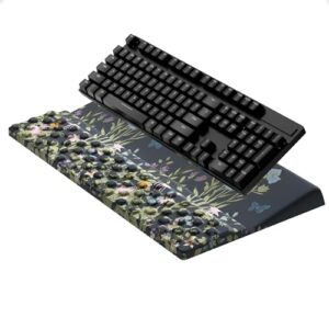 Ospelelf Keyboard Stand Pad with Wrist Rest, Comfy Ergonomic Keyboard Riser Holder for Office Home