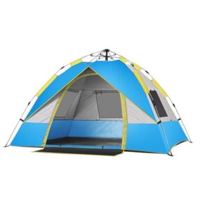 Pop-Up Beach Tent Sun Shelter for 2-3 Person, Waterproof & UV Protection, Lightweight Instant Tent for Family Trip, Hiking, Picnic, and Party (Blue, 1 Door)