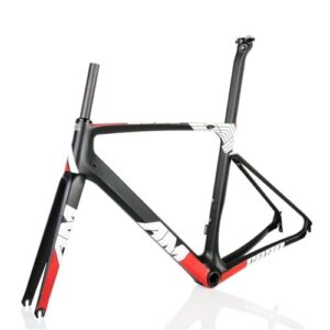 KLYso QR 130mm Ultralight Breaking Design 700c Road Bike Frameset Carbon Racing Frame + Fork Internal Routing C Brake Frame Set(47cm)