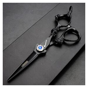 Shears for Hair Cutting Barber Scissors, Hairdressing Scissors, Beauty Scissors, Special for Hairdressers Hair Cutting Kit (Color : 2PCSsilvery) (Marfíl) (Azul Oscuro b) (5.5 Inch Black B)