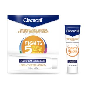 Clearasil Stubborn Acne Control 5in1 Spot Treatment Cream, 1 oz