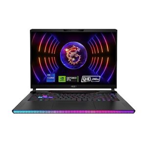 msi Raider GE78HX 17” 240Hz QHD+ Gaming Laptop: Intel Core i9-13950HX, NVIDIA Geforce RTX 4090, 64GB DDR5, 2TB NVMe SSD, Thunderbolt 4, Cooler Boost 5, Win 11 Pro: Gray 13VI-086US