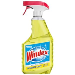 Windex Multipurpose Cleaner Disinfectant Spray Bottle, Fast Clean Surface Cleaner, Citrus Scent, 32 Fl oz