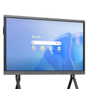Shiarffe X5 Smart Board 65 Inch 4K Interactive Whiteboard Google EDLA-Certified All-in-One Touchscreen Digital Display Built-in 48MP Camera Mics and Speaker for Classrom Hybrid Work