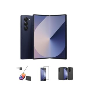 Samsung Galaxy Z Fold6 5G 1TB (Unlocked) Foldable AI Smartphone w/Must-Have Bundle|7.6″ 120Hz AMOLED Display, Handsfree Live Interpreter, AI Photo Edits|Unlocked for Verizon, AT&T, T-Mobile, etc|Navy