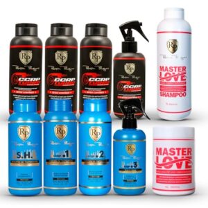 Robson Peluquero Professional Salon Hair Care Mega Kit | CCRP Turbo, CCRP & Master Love | Pre & Post Chemical Repair Systems | Detox, Reconstruction, Protein Replenishment & Damage Recovery Hair Set