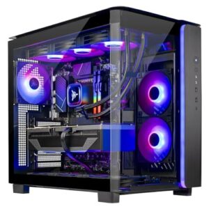 Skytech King 95 Gaming PC Desktop, Ryzen 7 9800X3D 4.7 GHz (5.2 GHz Turbo Boost), NVIDIA RTX 5080 16GB, 4TB Gen4 SSD, 64GB DDR5 RAM 6000 RGB, 850W Gold PSU, 360mm ARGB AIO, Wi-Fi, Win 11