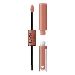 NYX PROFESSIONAL MAKEUP Shine Loud, Long-Lasting Liquid Lipstick with Clear Lip Gloss – Global Citizen (Medium Neutral Nude)