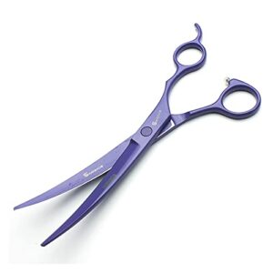 Shears for Hair Cutting 6/7 Inch Hairdressing Scissors, Scissors, Hairdressing Scissors, Slender Saw Blade, Non-Slip Design Hair Cutting Kit (Color : Marfíl) (Naranja) (7 Inch Curved b) (Amarillo B)