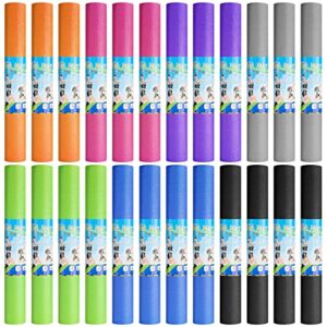 Funtery 24 Pcs 3 mm Thick Yoga Mat Bulk, 68.11″ x 24.02″ Exercise Workout Mat Non Slip Fitness Yoga Pad for Women Kids Gym Pilates Home Schools, Non Toxic Sturdy and Easy to Clean(Multiple Colors)
