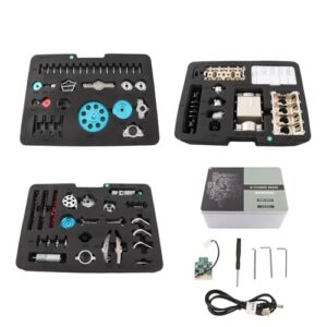 plplaaoo 4 Cylinder Engine Kit All Metal DIY Assembled Model Electric Four Cylinder Engine Mechanical Car Toys for Kids Adults Collectors Aluminum Alloy Stainless Steel 158.5x182x117mm