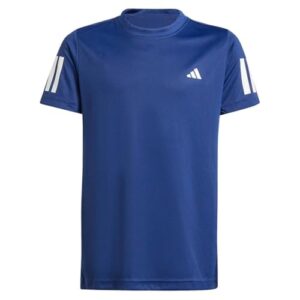 Adidas, Boys, Club 3-Stripes Tennis T-Shirt (Little Kids/Big Kids), Dark Blue, Small, Big Kid