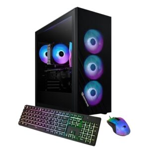 iBUYPOWER Scale Gaming PC Desktop AMD Ryzen 5 8400F CPU, NVIDIA GeForce RTX 5050 8GB GPU, 16GB DDR5 RGB 5200MHz RAM, 1TB NVMe SSD, Windows 11 Home, Computer with Gamer Keyboard and Mouse – SCA5N5501