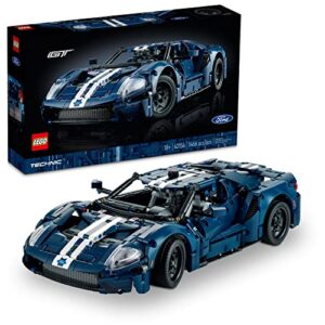 LEGO Technic 2022 Ford GT Building Set for Adults – Collectible Kit W/Authentic Features, Ages 18+ – 1:12 Scale – Gifts for Men & Women – Display as Bedroom or Home Decor – 42154