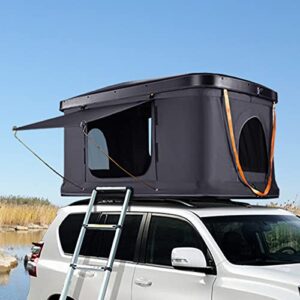 VICIYOO 2-3 Person Hard Shell Roof Tent, Outdoor Pop Up Vehicle SUV Trucks Overland Roof Tent with Ladder & Waterproof, Ideal for Cars Trucks SUVs Camping Travel Mobile