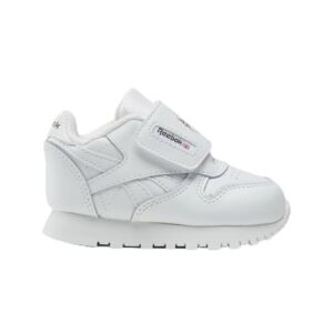 Reebok Unisex Kinder Classic Leather Sneaker, FTWR White Grey 1, 4 UK Child