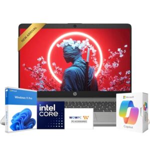 HP 2026 New Generation 15.6″ FHD Business Laptop, Intel Powerful Processor, 16GB RAM, 2TB SSD, Ultra Quiet Design, Long Battery Life, Microsoft Office 365 for The Web, Windows 11 Pro, No Mouse