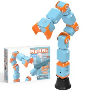 ModMi Modular Smart Robot Arm Kit for Scratch & Arduino, Kids Ages 10-12 12-16 STEM Science Kits Coding Gifts, 10 11 12 13 14 15 16 Year Old Boys Girls Teens Cool Engineering Building Tech Toys