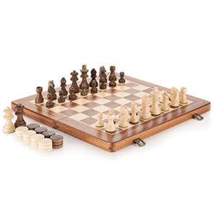Chess Board Portable Large Chess Games Folding Wooden Premium International Chess Set Family Table Gameinternational Chess Pieces