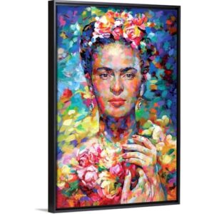 Frida Black Float Frame Canvas Art, Artwork