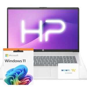 HP 2025 17.3 inch Laptop Computer • 32GB RAM • 1TB SSD • Intel 8-Cores i3 CPU • 10-Key Number Pad • Wi-Fi • HDMI • Webcam • Window 11 • WOWPC Recovery USB • Business and Fun Ready