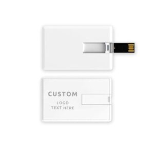 Custom USB Flash Drive, Personalized Card USB Thumb Drive Memory Stick, Portable White Card USB Pen Drive High Speed U Disk for External Data Storage (128GB,100PCS)