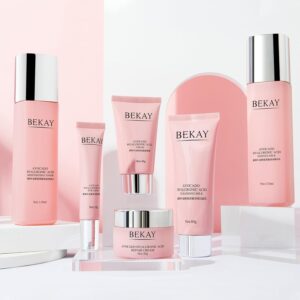 O’KADY 6-Piece Skincare Gift Set – Avocado & Hyaluronic Acid Collection, Hydrating Cleanser, Toner, Creams & Tone-Up Base – Daily Moisture Routine for All Skin Types, Holiday Gift for Women