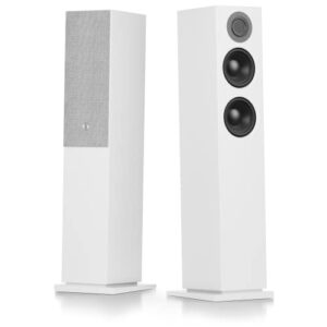 Audio Pro A48 Speakers – Wireless, Premium HiFi Sound, Wireless Surround Sound System for TV, MultiRoom, WiFi – Home Theater, White