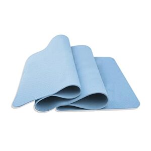 Yoga Mat Pilates Mat Exercise Fitness Mat TPE Non-Slip Anti -Tear Sweat Resistant (Black)