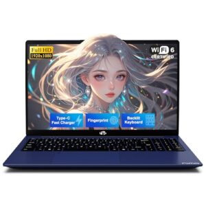 NIMO 15.6″ IPS FHD-Student-Laptop, 16GB RAM 1TB SSD Intel N150(Beat to i3-10110U, 4 Cores Up to 3.6GHz) Computer with 65W Type-C, Fingerprint, Backlit Keyboard, Wi-Fi 6, BT5.2, 2 Years Warranty