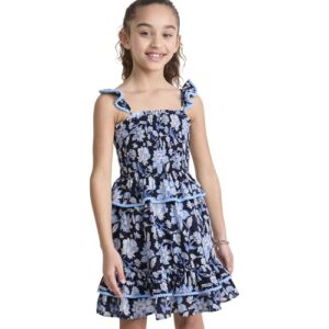 vineyard vines Girls’ Millie Smocked Dress, Thalia Floral Nautical Navy