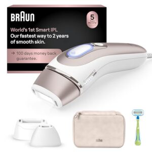 Braun Smart IPL, Skin i·Expert Pro 7: at Home Laser Hair Removal, Permanent Visible Hair Reduction, Vanity Case, Venus Razor, 3 Smart Heads, IPL7243