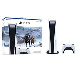 Playstation 5 Disc Version PS5 Gaming Console God of War Ragnarok Bundle – 16GB GDDR6 Memory, 825GB SSD, 4K Blu-ray player, WiFi 6, Bluetooth 5.1, Ethernet, 120Hz 8K Output, Tempest 3D AudioTech
