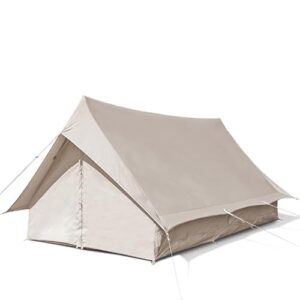 Canvas Wall Tent-w/Stove Jack, 4-Season Yurt Tents for Camping Waterproof for Family Camping Outdoor Hunting