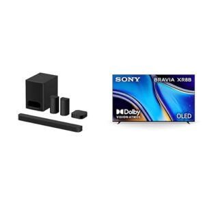 Sony BRAVIA Theater System 6 5.1ch Home Theater Sound Bar Bundle with 55″ BRAVIA XR8B OLED 4K Smart Google TV (K-55XR8B)