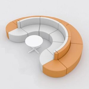 JOSOGO Unique Sectional Sofa Set, Creative Modular Lounge Seating for Artistic Waiting Zones, Modern Abstract Furniture Piece to Elevate Office or Studio Decor(B)