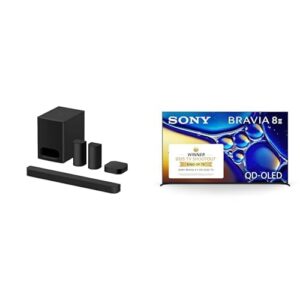 Sony BRAVIA Theater System 6 5.1ch Home Theater Sound Bar Bundle with 65″ BRAVIA 8 II QD OLED 4K Smart Google TV (K-65XR80M2)