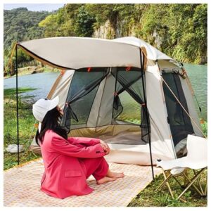 4-Person Waterproof Camping Tent, Spacious Lightweight, Durable, Easy Setup for Hiking, Backpacking, Family Camping