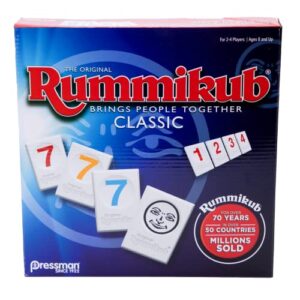 Pressman Rummikub – The Original Rummy Tile Game | Exciting Family Game of Strategy and Luck | Promotes STEM Skills | For Kids, Teens, Adults | 2-4 Players, Ages 8+