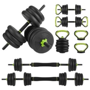 Dumbbel Dumbbell Fitness Home Detachable Barbell Rubber-coated Adjustable Weight Beginner Set For Men And Women Barbell (A 40KG)