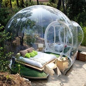 VICIYOO Inflatable Bubble House, Outdoor Camping Transparent Waterproof Tent Inflatable Transparent Luxury Dome, Single Tunnel Tent Windproof and Rainproof