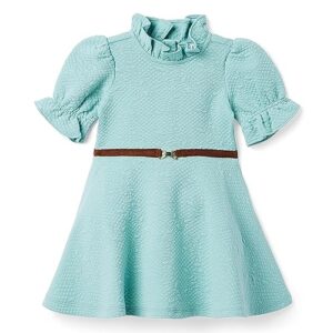 Janie and Jack Girl’s Mattelasse Dress (Toddler/Little Kids/Big Kids) Blue 8 Big Kid