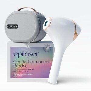 Epilaser At-Home True Laser Hair Removal Device for Light Skin, Safe, Intelligent, Painless and Permanent Hair Removal for Face, Body, Bikini Line