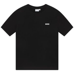 BOSS Boys Short Sleeves Tee-Shirt, Black, 10 Years