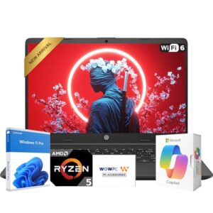 HP 2026 New Generation 15.6″ FHD Business and Student Laptop, AMD Ryzen 5 7000-Series(Outperforms i7-1165G7), 16GB RAM, 256GB SSD, Copilot AI, Ultra Quiet Design, Long Battery Life, Windows 11 Pro