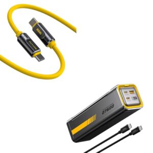 AOHI 240W Laptop Power Bank 27600mAh Portable Fast Charger (99.3wh)+240W USB 4 2.0 Cable 3.3FT