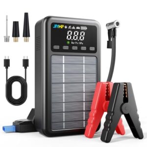 JIYHF Portable Power Station 74Wh, Solar Generator & Backup Power with 45W USB-C PD, 3000A Jump Starter with Air Compressor, Ideal as a Portable Power for Emergency, car Battery Jumper, RV, inflate
